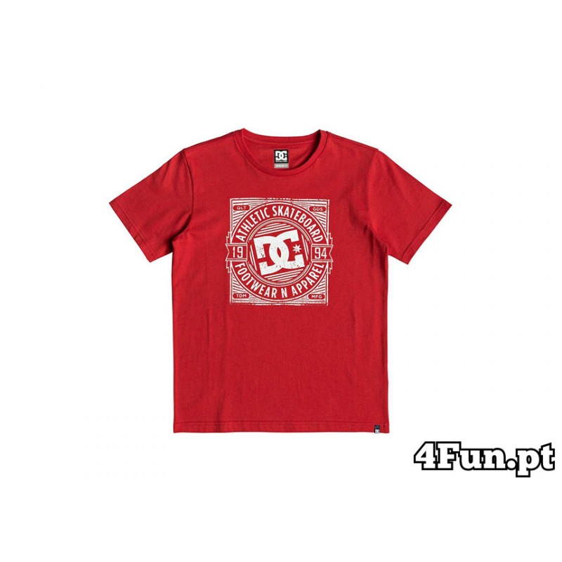 T-SHIRT DC SHOES SPOT RUSHER SS BOY VERMELHO